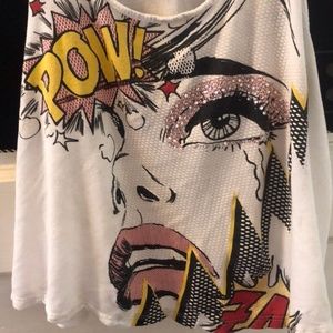 Comic book sparkly top